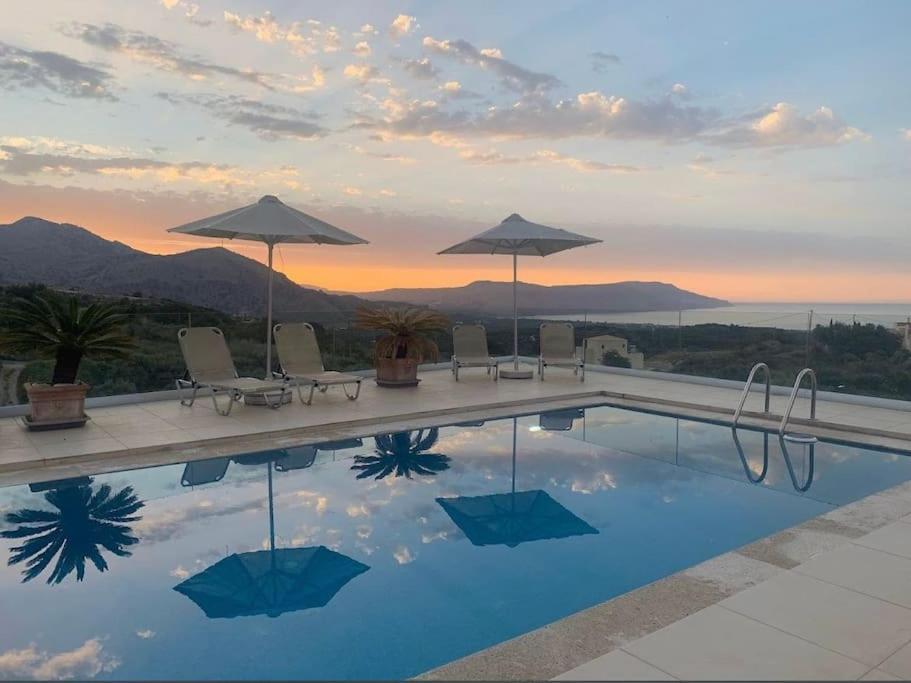 Villa Vuna - Private Pool -Sea View Chania  Exterior foto